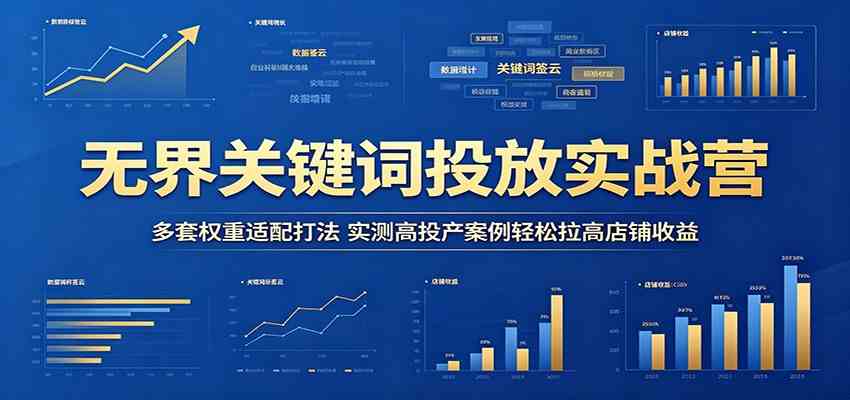 无界关键词投放实战营：多套权重适配打法，实测高投产案例轻松拉高店铺收益